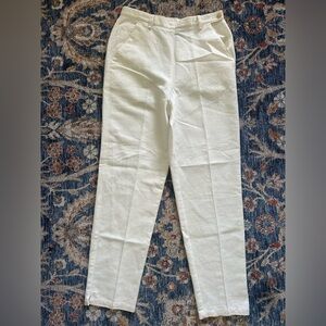 Liz Claiborne sport cream linen cotton blend pants size 10